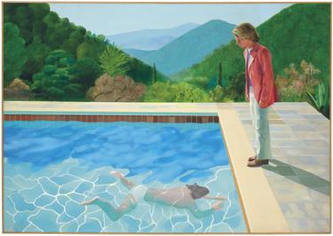 David Hockney, Portrait of the Artist (Pool with Two Characters)